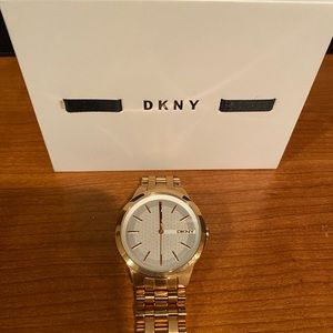 DKNY golden solid stainless steel watch